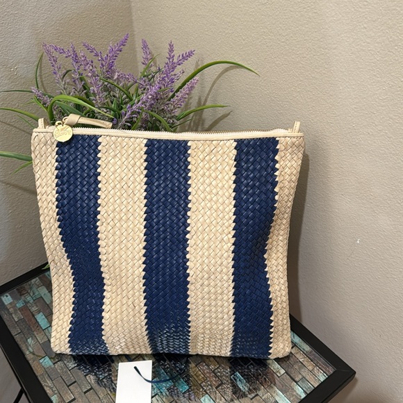 Clare .V Foldover Woven Leather Clutch - Picture 16 of 17